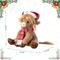 Glitzhome® 15.25"L Christmas Fabric Highland Cow